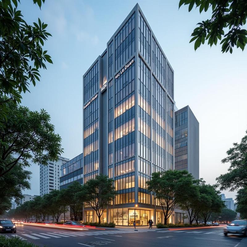 Toa nha Diamond Plaza tai so 34 Le Duan, Quan 1 voi kien truc noi bat tai trung tam Sai Gon