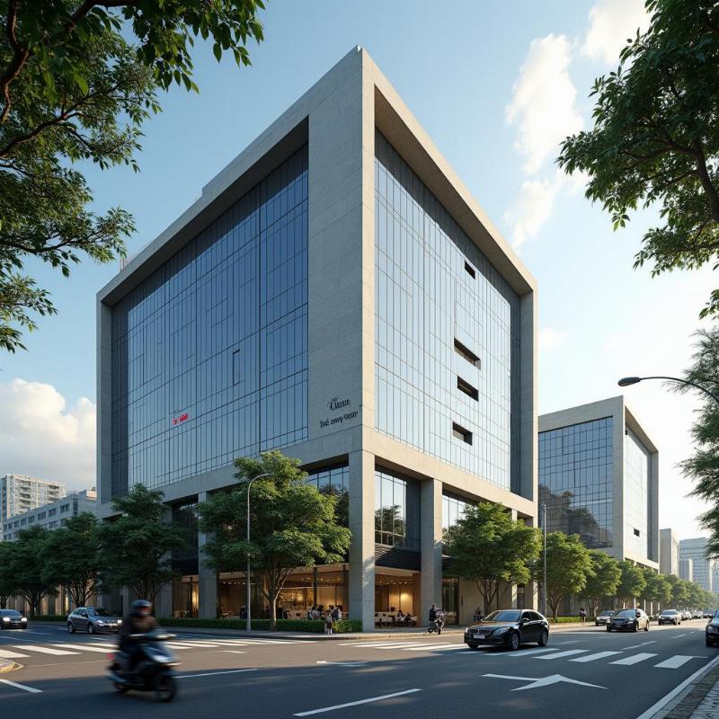 Ngoại cảnh tòa nhà HT Building đường Trần Hưng Đạo, Quận 1 - văn phòng hạng B tại TP.HCM