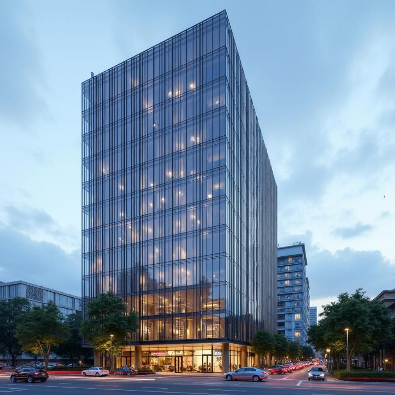 Mặt tiền Tòa nhà Trần Quý 123 Lê Thị Hồng Gấm, Quận 1, TP.HCM hiện đại, chuyên nghiệp