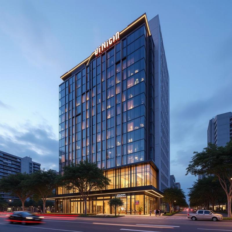 Ngoại cảnh sang trọng của Tòa nhà Vincom Center Đồng Khởi tại trung tâm Quận 1 TPHCM