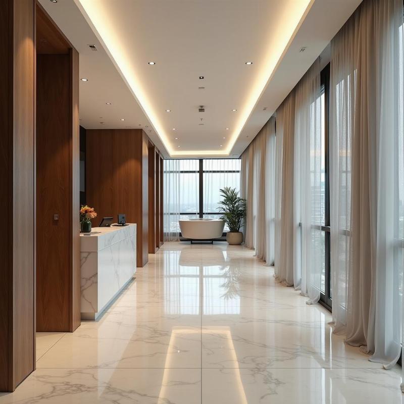 Ben trong toa nha Saigon Finance Center voi khong gian van phong hien dai