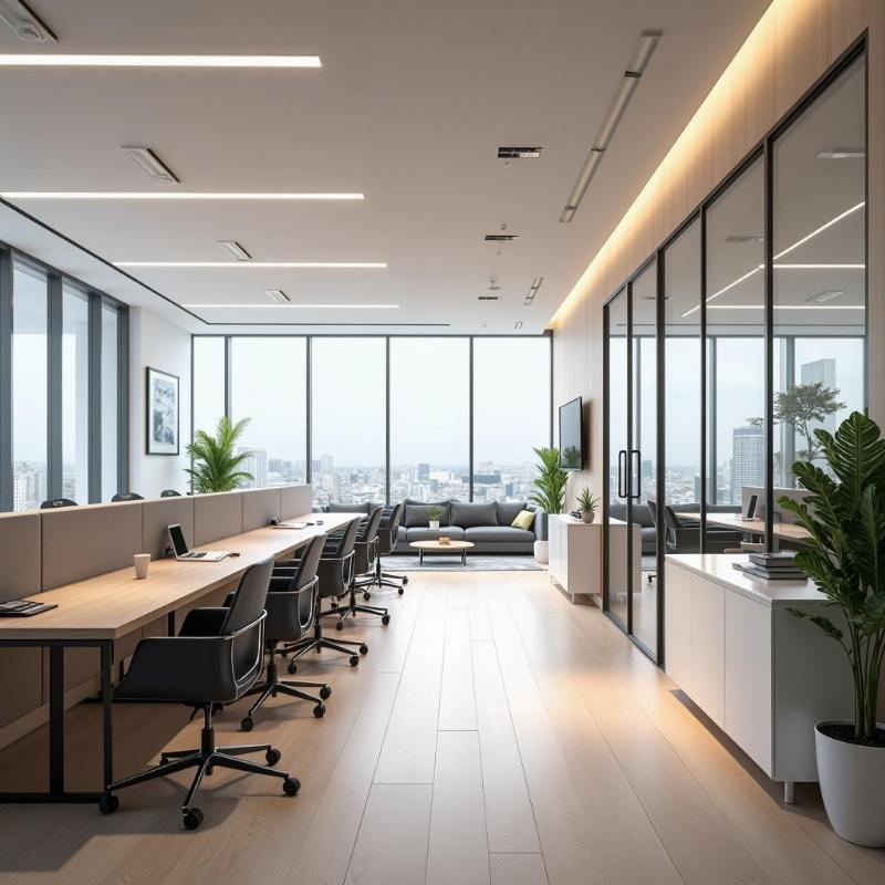 Không gian văn phòng bên trong Tòa nhà An An Quận 1 hiện đại chuyên nghiệp